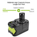 18V 9Ah Ersatzakku für Ryobi Lithium P102 P103 P105 P107 P108 P109 Ryobi ONE+ Cordless Tool - Dasbatteries