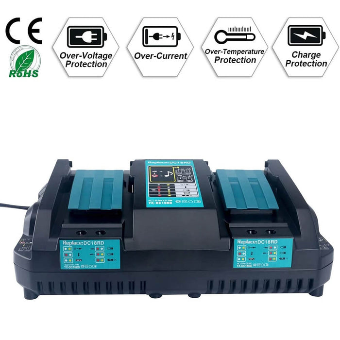 18V Ersatz ladegerät für Makita Batterieladegerät DC18RD Makita 18V LXT Lithium-Ionen-Akku - Dasbatteries