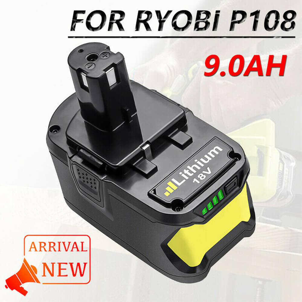 2 pezzi Batteria di sostituzione 18V 9Ah per litio Ryobi P102 P103 P107  P108 P109 Ryobi One+ Strumento cordless – Dasbatteries