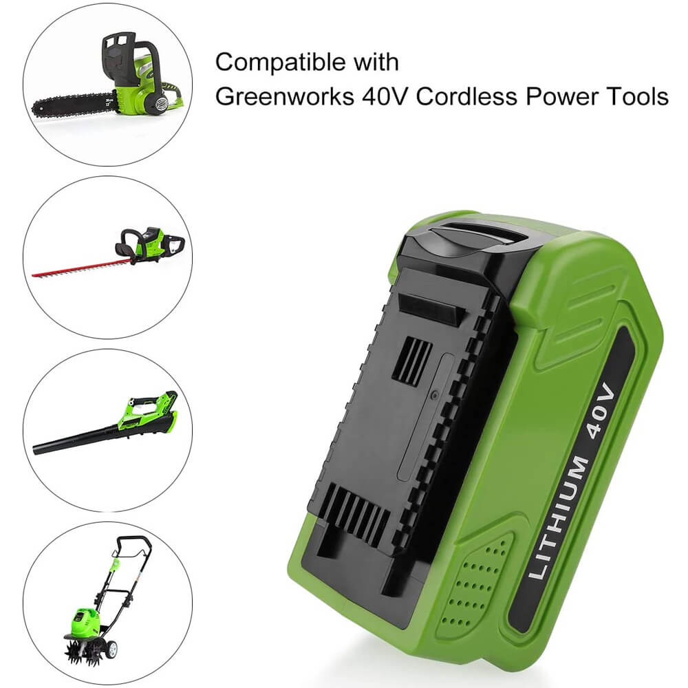 2 STÜCK Für GreenWorks 40V 5.0Ah Lithium Akku Ersatz | 29472 29462 Batterie für 40V G-MAX Elektrowerkzeuge (Nicht für Gen 1) - Dasbatteries