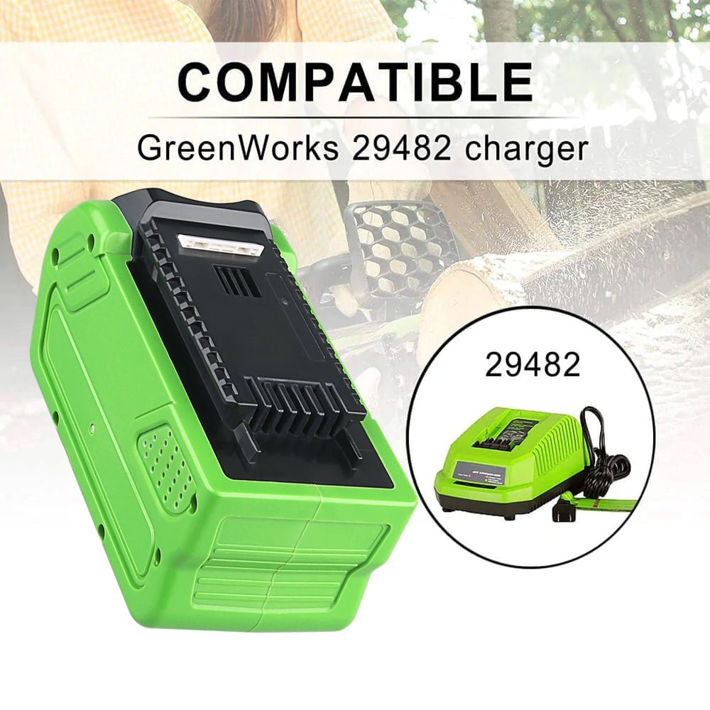 2 STÜCK Für GreenWorks 40V 8.0Ah Lithium Akku Ersatz | 29472 29462 Batterie für 40V G-MAX Elektrowerkzeuge (Nicht für Gen 1) - Dasbatteries