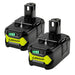 2 STÜCK für Ryobi 18V 5Ah Ersatzakku Lithium P102 P103 P105 P107 P108 P109 Ryobi ONE+ Cordless Tool - Dasbatteries