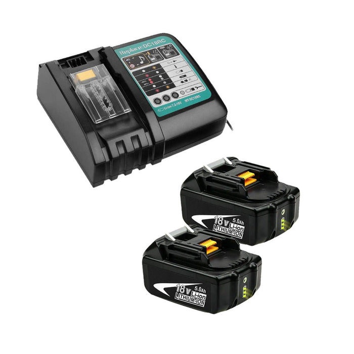Makita Akku Set 2x BL1850B 18V 5,0Ah + DC18RC Ladegerät im Makpac mit Einlage Makita Akku Set 2x BL1850B 18V 5,0Ah + DC18RC Ladegerät im Makpac mit Einlage