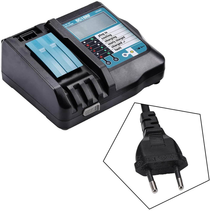 Caricabatterie Per Batteria Makita 18V 5.0Ah - Compatibile Con BL1860B, BL1850, Con LED Indicator - Foto 7