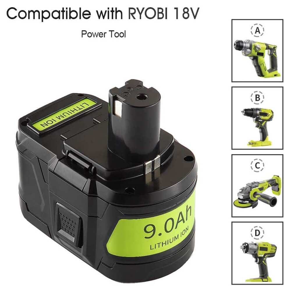 3 STÜCK 18V 9Ah Ersatzakku für Ryobi Lithium P102 P103 P105 P107 P108 P109 Ryobi ONE+ Cordless Tool - Dasbatteries
