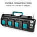 4-Port 18V Lithium-Ionen-Ladegerät DC18SF für Makita 14,4V-18V Lithiumbatterie BL1890B BL1860 BL1850B BL1430 - Dasbatteries