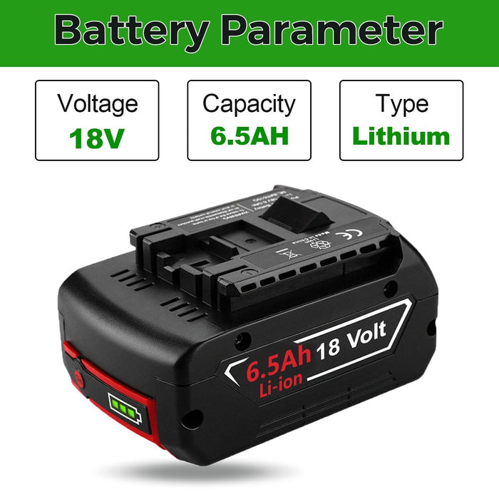 8 Stück für Bosch BAT609 18V 6.5Ah Li-ion Akku Ersatz | AL1820CV ladegerät - Dasbatteries