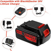 Abverkauf | SHGEEN2 STÜCK für Black&Decker 20V Max (18V) 6.0Ah Li-Ion LBXR4020 Akku Ersatzakku - Dasbatteries