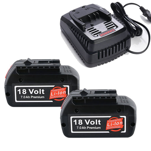 AL1820CV+2 BAT610G Für Bosch 18V 7.0Ah Li-ion Akku Ersatz mit LED & Für Bosch Schnellladegerät 14.4V-18V - Dasbatteries