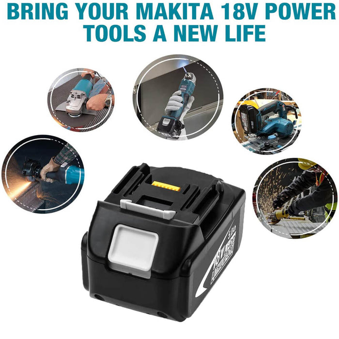 BL1850 18V 5Ah Ersatzakku für Makita 10-Stück/Kompatibel mit Makita 18V BL1830B BL1860B BL1820 LXT-400 - Dasbatteries