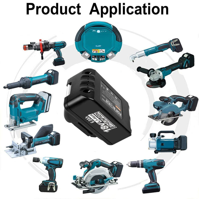 BL1860B 18V 6Ah Ersatzakku für Makita with LED 10-Stück/Kompatibel mit Makita 18V BL1830B BL1860B BL1820 LXT-400 - Dasbatteries