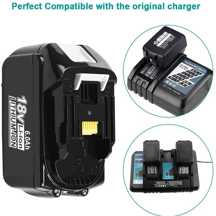 Batteria Makita 18V 5500mAh - Ricambio Compatibile Con BL1860, BL1855, Con Indicatore LED - Foto 7