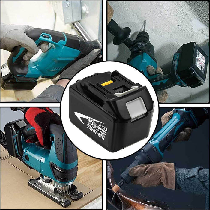 BL1890B 18V 9Ah Ersatzakku für Makita with LED 6-Stück/Kompatibel mit Makita 18V BL1830B BL1860B BL1820 LXT-400 - Dasbatteries