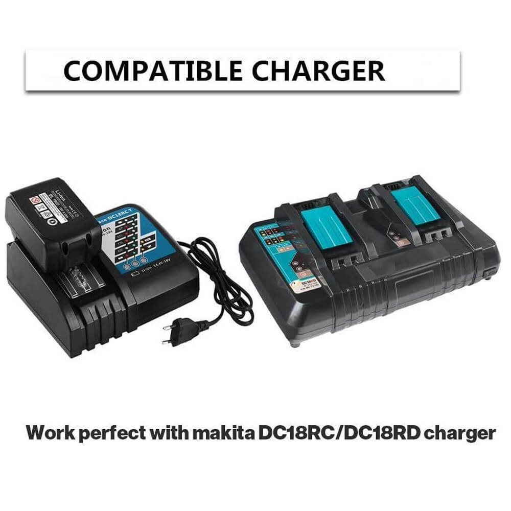 Free USB ADP05 &18V 6Ah BL1860 5-Stück/Kompatibel mit Makita 18V BL1830B BL1860B&Für MAKITA ADP05 14-18V Li-Ionen-Batterie GAR - Dasbatteries
