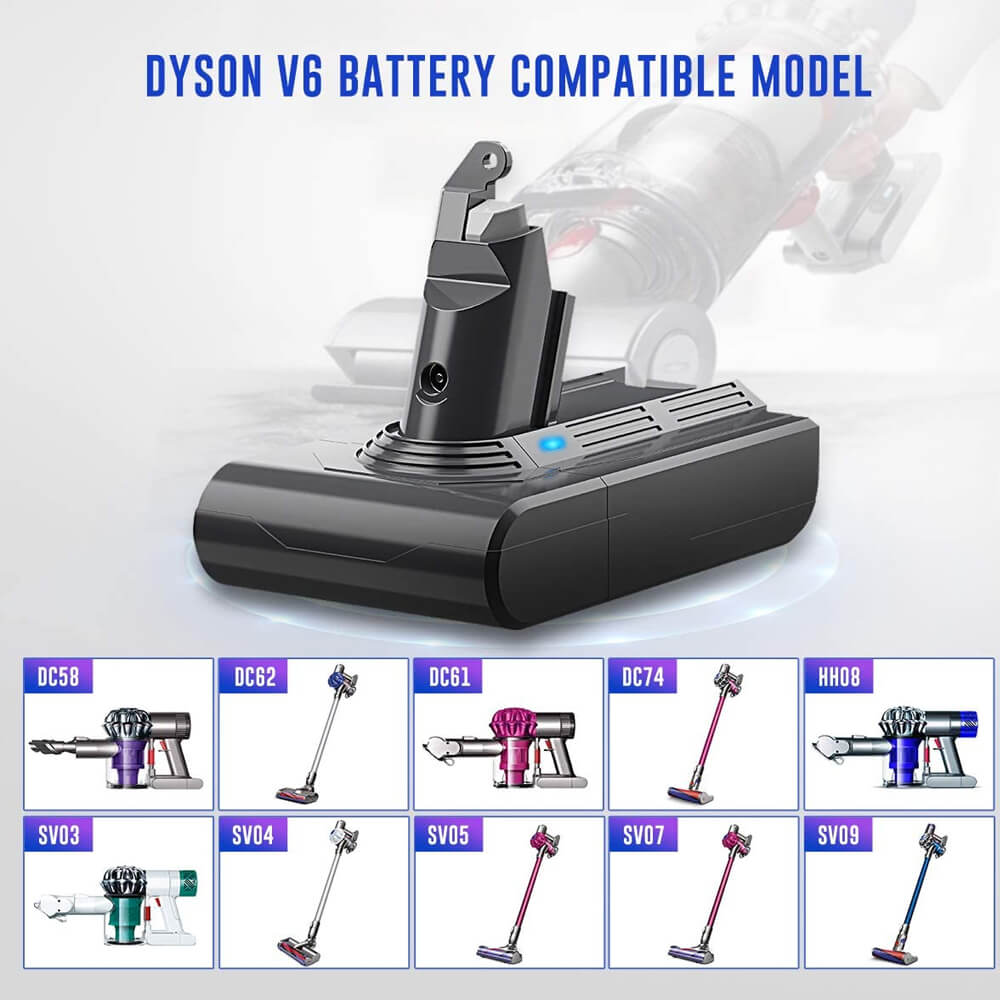 Mise à jour du V6 21,6v 5ah pour la compatibilité avec la batterie Dyson  Lithium - ion – Dasbatteries