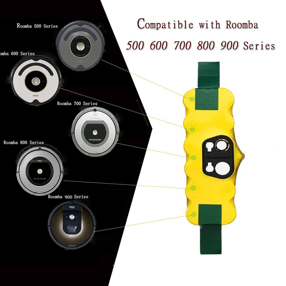 Für iRobot Roomba 14.4V 6.8Ah NI-MH AKKU ERSATZ 2 STÜCK - Dasbatteries