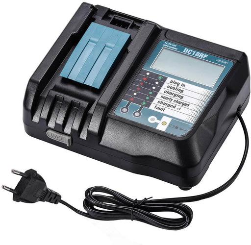 für Makita 3.5A Li-Ion Ersatz Ladegerät DC18RF DC18RA 14.4V-18V mit LCD Bildschirm - Dasbatteries