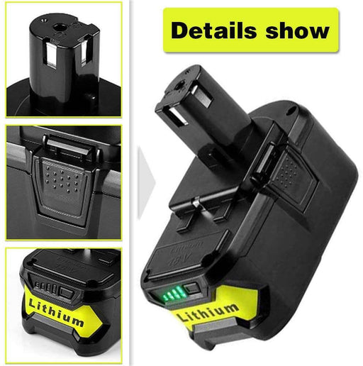 für Ryobi 18V 5Ah Ersatzakku Lithium P102 P103 P105 P107 P108 P109 Ryobi ONE+ Cordless Tool - Dasbatteries